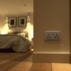 BG Electrical NBS22G Double Switched Power Socket, Brushed Steel, 13 Amp