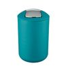 WENKO Brasil Swing Lid Cosmetic Bin, Petrol, L - Completely Shatter-Proof Capacity 6.5 litres, Plastic (TPE), 19.5 x 31 x 19.5 cm, Petrol