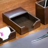 Dacasso A3609 4 x 6 Desktop Memo Holder, Dark Brown