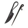Mittelalter Messer mit Esspfriem +Scheide Wikinger Kelten handgeschmiedet 1017EA