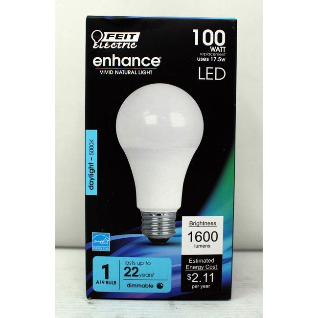Feit Electric LED Enhance A19 Light Bulb Daylight