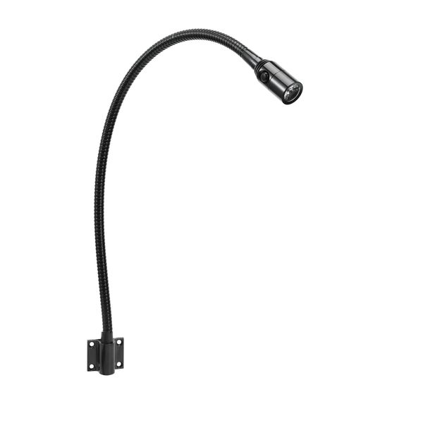 Reading LED Light for Bedside Bedroom Wall Mount Adjustable Gooseneck Black