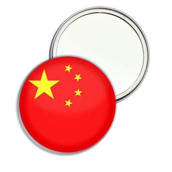 China Flag - 77mm Round Compact Mirror