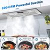 30" Built-In Range Hood 800CFM Exhaust Fan Kitchen Insert Vent Touch Control LED