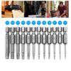 12 x 50mm Tamper Evident Security Drill Bit Set, Torx Screwdriver, Flat Head, 1/4" Hexagon