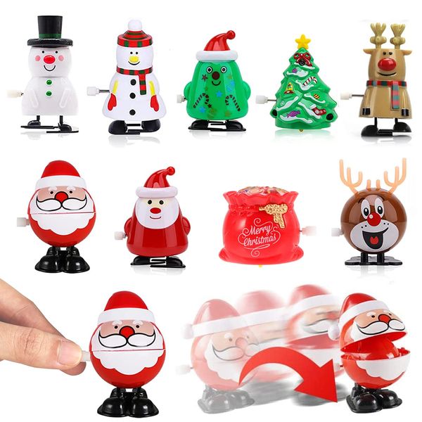 9Pack Christmas Wind Up Toy Funny Jumping Toys Xmas Gift Toys,Spring&Wind Up Small Toy for Kids Party Bag, Walking Clockwork Toys for Kids Christmas Party Favors Stocking Stuffers Cracker Gift Fillers