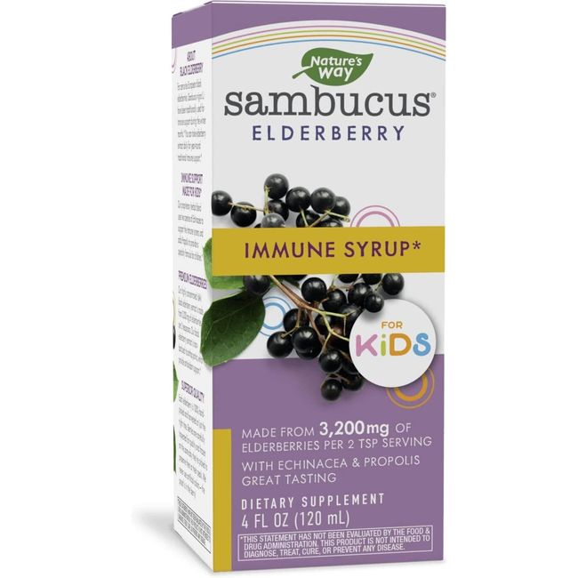 Sambucus Immune Syrup for Kids, Standardized Elderberry Syrup, 4 Oz..+