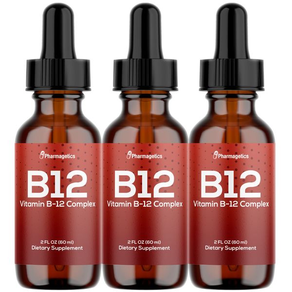 Vitamin B12 Complex, Dietary Supplement  2 Fl Oz 3 Bottles