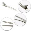 SHULLIN Set of 24 Stainless Steel Dakar Hair Clips Beauty Industry Patent Dakar Strong Non-marking Hair Clip Hairpin Bangs Barrette Clip Crocodile Clip Professional Haircut Clip Makeup Beauty Industry Commercial Use 9cm (Silver)