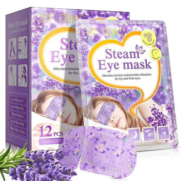 Heated Eye Mask,12 Pairs Steam Eye Mask,Heated Eye Mask For Dry Eyes,Eye Masks For Puffy Eyes,Self Heating Eye Mask,Heating Disposable Space Eye Masks For Dark Circles And Relieve Eye Fatigue