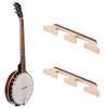 LT Easiyl 2PCS Bridge Replacement Accessories 6 String Three-Legged Ebony Maple Banjo Bridge Compatible with Banjo Guitar Ukulele