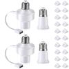 2 Pack E26 Light USB Socket Adapter, Lamp Socket Power Adapter 5V 1.5A, Light Socket Adapter Compatible with Wyze Cameras v3,v4,v3 Pro, USB Light Socket for Smart Camera, Smart Bulb, GPS, LED Strip