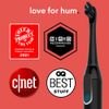 Colgate hum Black Electric Toothbrush for Adults, Starter Kit with Travel Case and Extra Refill Head, Rechargeable Smart Sonic Toothbrush, Black