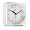 BRAUN/Brown Analog Alarm Clock BC03W, white, Minimalist