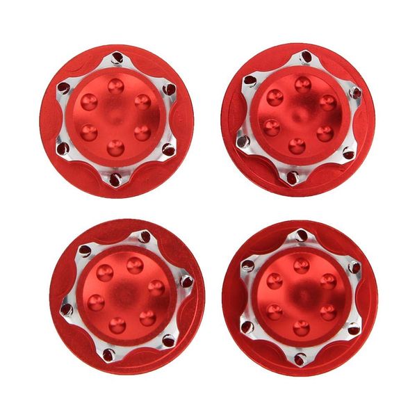 Tbest RC Hub Nut, 17mm 4Pcs Aluminium Alloy Dust-Proof Hub Nut Wheel Accessory for 1/8 RC Car Model(red) 17Mm Wheel Nuts 17Mm Wheel Nuts