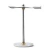 Luxury Razor and Brush Stand, The Admiral by VIKINGS BLADE, Ancient Viking Look with Heavy Distressed Stainless Steel & Brass, Extra Wide Openings, Fits Most Razors and Brushes