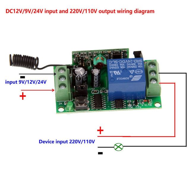 110VAC 1CH Wireless Remote Control Lighting Power Switch Transmitter +  Receiver