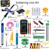 Soldering Iron Kit, 60W Adjustable Temperature, Digital Multimeter, 5pcs Tips,