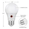 DEWENWILS 4 Pack Light Bulbs A19 Automatic On/Off, Light Timers,1/3 HP,UL Listed