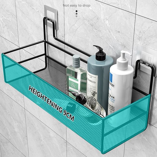 No Punching Bathroom Accessories Toiletry Storage Basket Wall