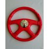 RAPTOR 15" RED WOOD GRAIN STEERING WHEEL