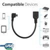 VOLT PLUS TECH PRO OTG Cable Compatible with Your Android Tablets, Winds, PC, Mice, Digital Camera's Right Angle Cable Connects You Any Compatible USB Device with MicroUSB Cable! (2 Pack)