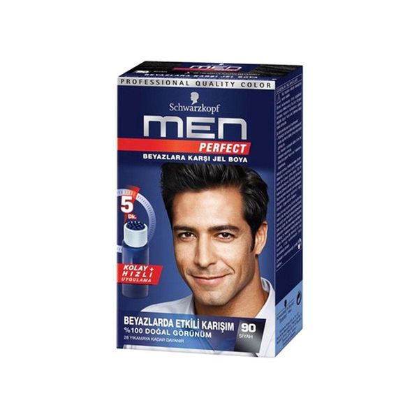 Schwarzkopf Men Perfect Amonyaksız Jel Saç Boyası 90 (Siyah)