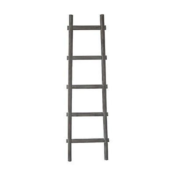 59 X 18 X 2 Grey Decorative Ladder Shelve