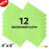 12-Pack Microfiber Cleaning Cloth LCD Screen Lens Camera Eyeglasses Glasses 4x6"