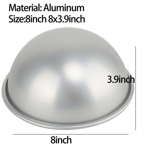 Kundalini 8Inch Dome Cake Pan Hemisphere Cake Pan Sport Ball Baking Mold, Half Sphere, DIY Birthday Cakes