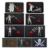 2 PCS AliPlus Blackbeard Pirate Patches Cat Fork Fish Patch Embroidered Tactical Morale Patch Applique Fastener Hook and Loop