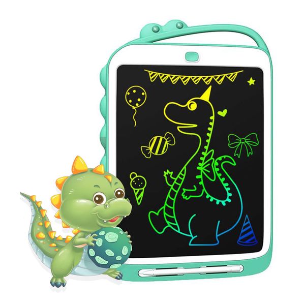 LCD Writing Tablet for Kids, Toddler Doodle Board Drawing Pad for Girls Boys 2-6 Years Old 10 Inch Education Gaming Reusable Tablet Toys Birthday Gift Writing Board for Toddlers, Green