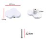 6Pcs Cloud Shape Soft Rubber Knobs Furniture Knobs Cabinet Handle Pulls Door Knobs Cabinet Knobs with Screws for Cabinets, Doors, Dresser, Kitchen, Closets Organizer Desk Box Bookcase, White