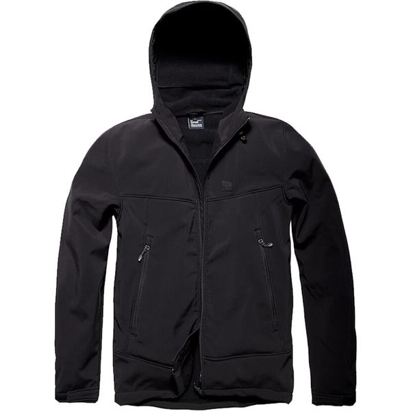 Vintage Industries Alford Softshell Männer Übergangsjacke schwarz XL 100% Polyester Basics
