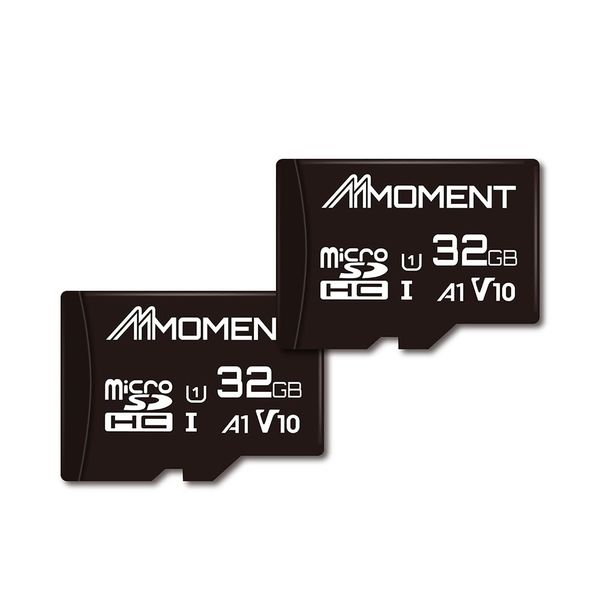 [Set of 2] MMOMENT Micro SD Card 32GB Compatible with Nintendo 3DS / MicroSDHC Card / Class 10 / UHS-I / U1 / A1 / V10 / SD Adapter Included (Up to 90 MB/s Read)