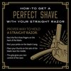 BRV MEN Professional GERMAN Steel Straight Edge Barber Razor - 100 Lord Platinum Single Edge Razor Blades - 100% German Stainless Steel Shavette - Shaving Knife For Men and Women - Black