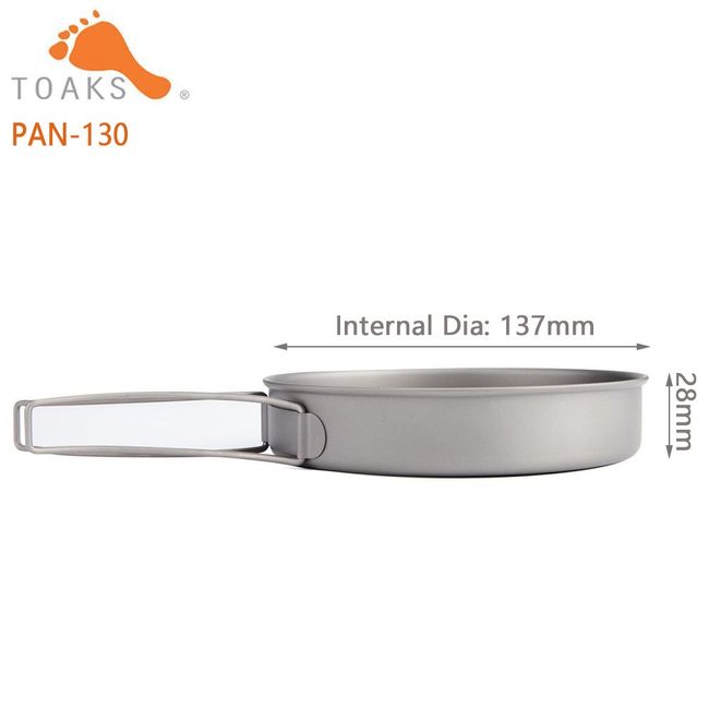 TOAKS Titanium Frying Pan with Foldable Handle - 115mm