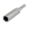 uxcell 10mm Socket 1/4-inch Hex Shank 80mm Length Nut Drivers Adapter Drill Bit Gray