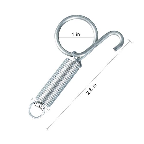 Dong Huang 4pcs 75mm Metal Finger Spring Latch Hook, One-Handed Cage Door Spring Hooks, Large Cages Lock for Fixing Pet Cage Door,Bunnies, Rodents, Hamsters, Squirrels, Birds Cages Hook