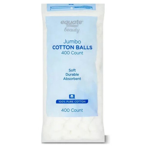 Equate Beauty Jumbo Cotton Balls, 400 Count - Free Shipping