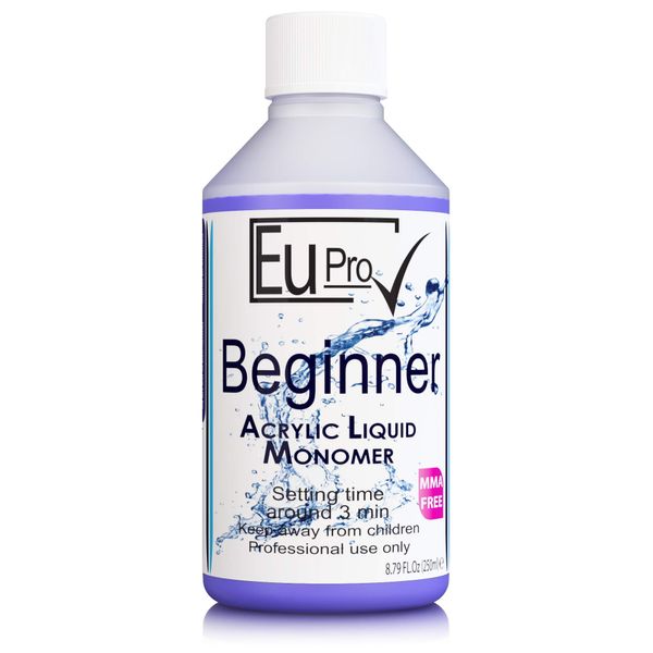 Acrylic Nail Liquid Monomer Beginner, Slow Setting For 250ml bottle salon nails system