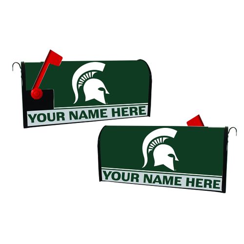 R and R Imports Collegiate Custom Personalized Michigan State University Mailbox Cover Design for 2021 with Name Officially Licensed Collegiate Product