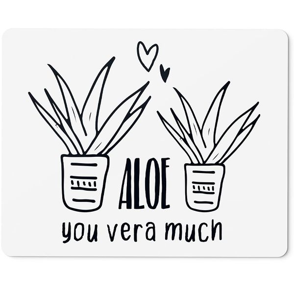 JUNIWORDS Mauspad Mousepad, Aloe You Vera Much