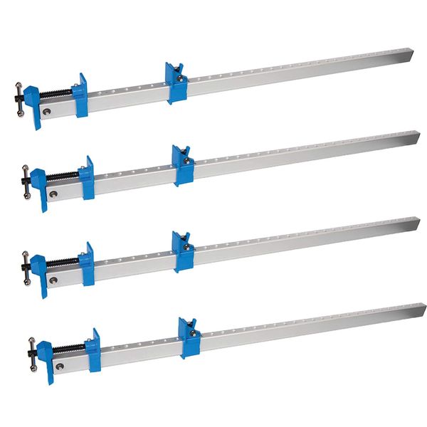 Dapetz ® 4x aluminum sash clamp 900mm sash clamps. Deep-cut acme thread enables final tightening and application of clamping pressure. Made with u-section aluminum