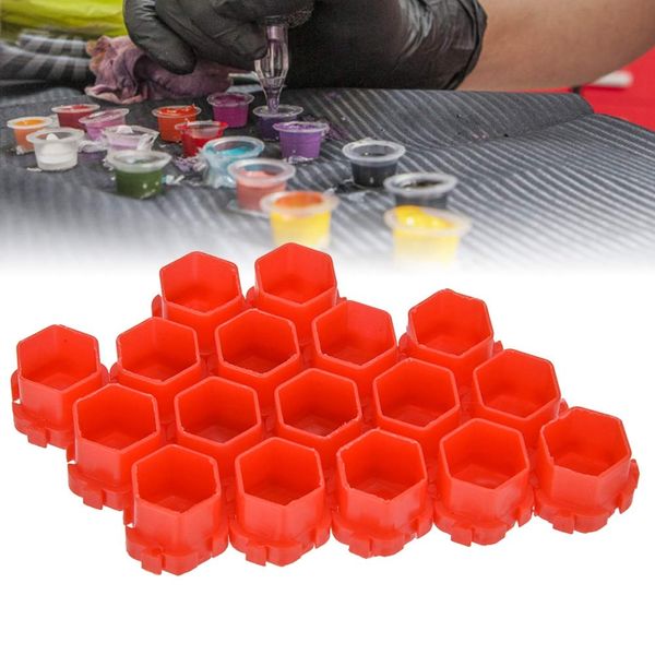 dragonhawk tattoo ink Tattoo Ink Caps Cups, 200 pcs Disposable Tattoo Ink Cups Small,Tattoo Pigment Ink CapsFor Tattooing Tattoo Machine Tattoo Supplies Tattoo Needles Tattoo Kits(red)