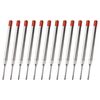 12x Red Parker Compatible Ballpoint Pen Refills, Medium Tip (0.7mm) G2 Style