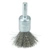 Weiler 11010 Coated Cup Crimped Wire End Brush 1/2", .006" Stainless Steel Fill, Made in the USA