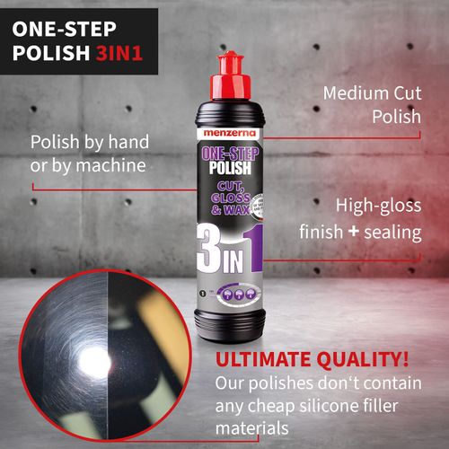 Menzerna One Step Polish 3 in 1 Medium Cut 250ml
