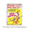 1959 Wilt Chamberlain metal tin sign rustic wall