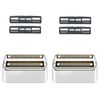 2 Pack Shaver Replacement Foil and Cutters compatible with BaBylissPRO Double FXFS2 Metal shaver foil replacement,Silver